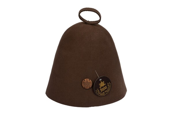 Шапка бесшовная "Банные Штучки", войлок РУЧНОЙ РАБОТЫ 100% 