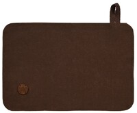 Коврик коричневый с деревянным логотипом "Банные Штучки", войлок 100% НОВИНКА! (41418)