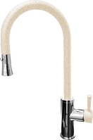 Смеситель Кухня GRANFEST  (7652) d=35 с выдвижной лейкой U - образный (328-бежевый)