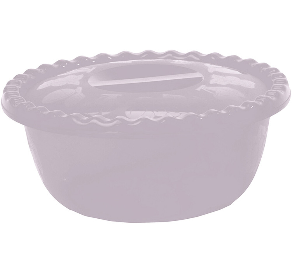 Миска круглая 3л с крышкой цв.микс (М-Пластика) (М1316)