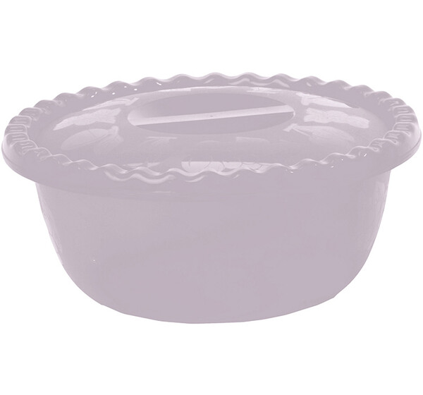 Миска круглая 3л с крышкой цв.микс (М-Пластика) (М1316)