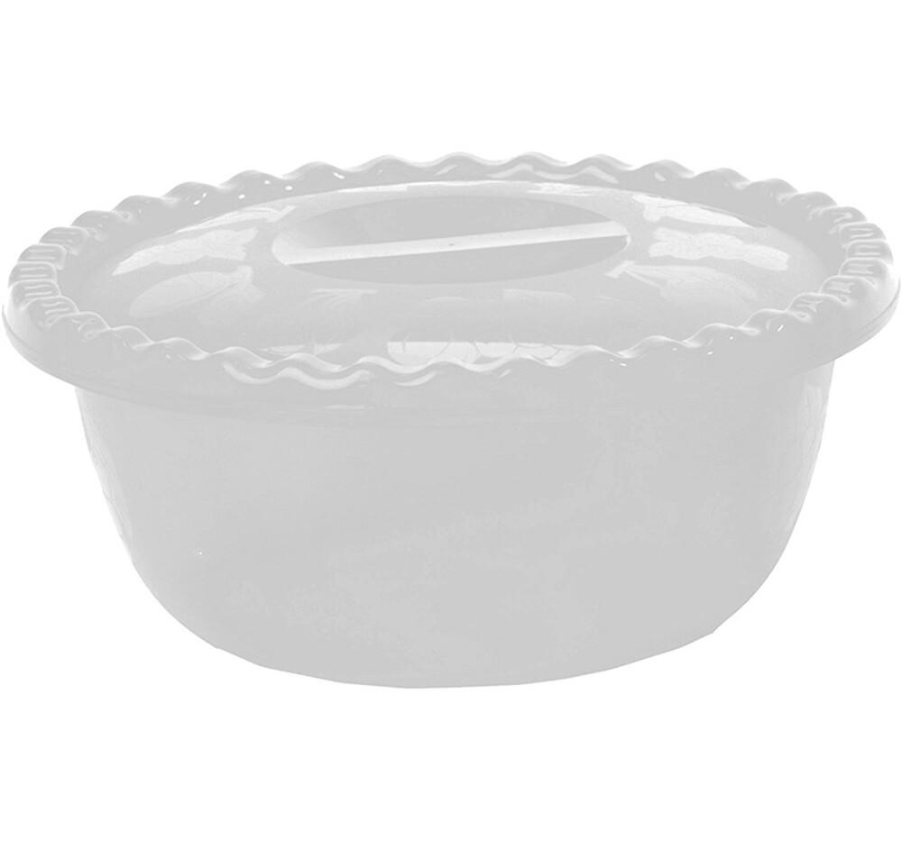 Миска круглая 3л с крышкой цв.микс (М-Пластика) (М1316)