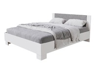 Кровать "NOVA" 1,4м (белый / бетон) (3 места)