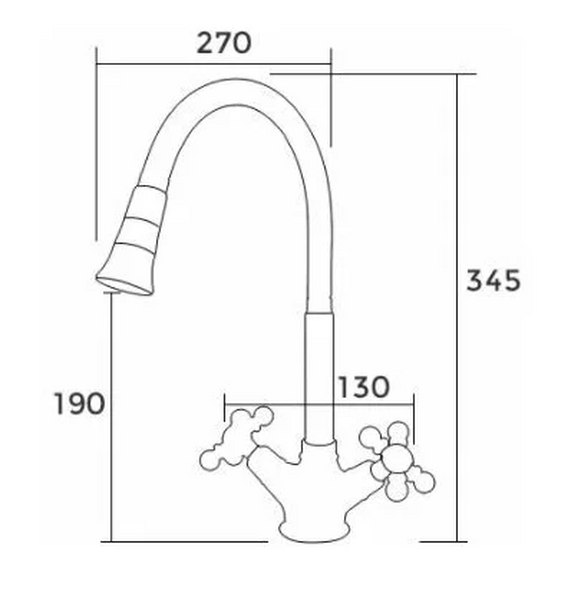 G4089-6 Смеситель Кухня GAPPO м/к (золотой)