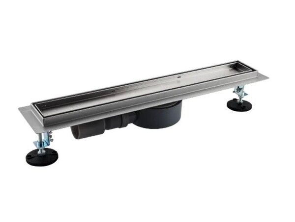 G85007-4 Трап-лоток GAPPO нерж 70*500мм (горизонтальный выпуск, ф40)  сухой затвор и гидрозатвор, решетка под плитку