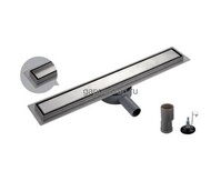 G86007-4 Трап-лоток GAPPO нерж 70*600мм (горизонтальный выпуск,ф40)  сухой затвор и гидрозатвор, решетка под плитку