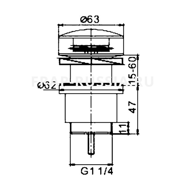 Выпуск для раковины F62-4 (FRAP ) бронзовый