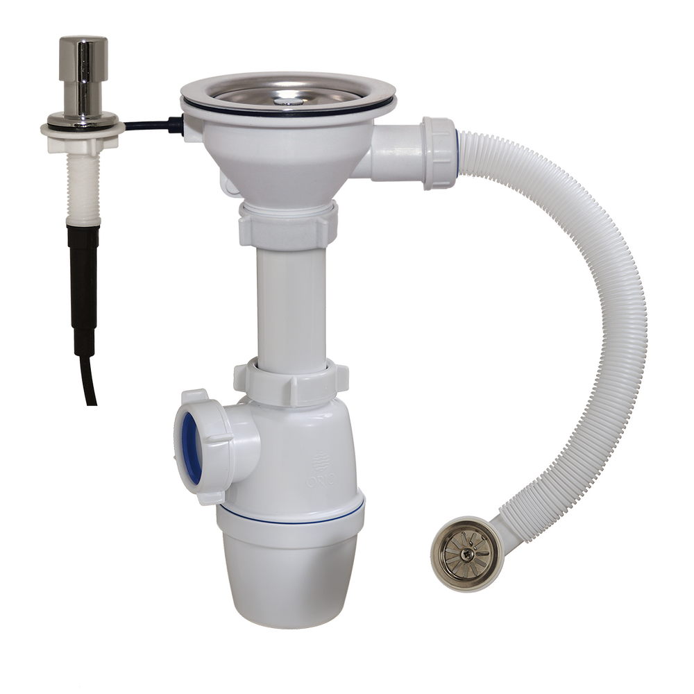 АА-5007 Сифон бутылочный с выпуском полуавтомат 3 1/2 и круглым переливом ***РАСПРОДАЖА