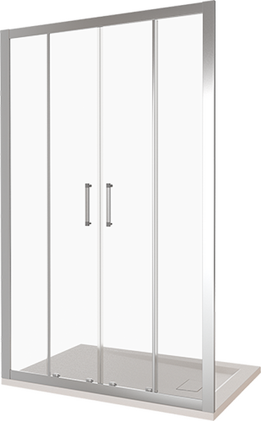 Душ.ограждение GOOD DOOR LATTE WTW-TD-150-С-WE Прямое, стекло Прозрачное 5мм (без подд и слива) 