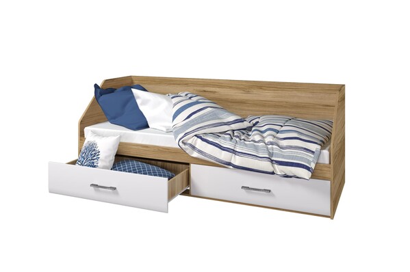 ФАСАД Кровать "Ненси" 800/2 ящ. (белый гл.)