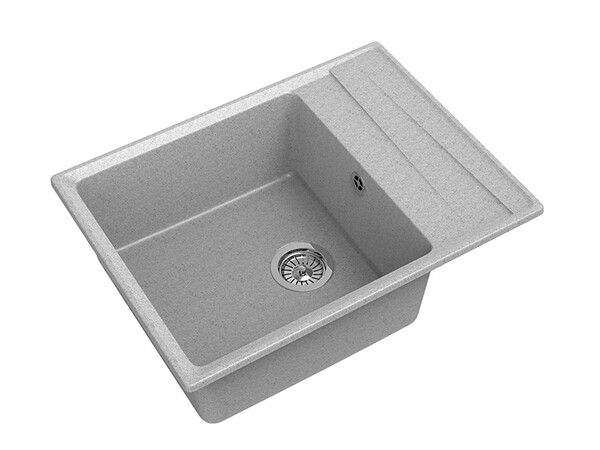 Мойка для кухни GranFest Композит LEVEL 660L чаша+крыло 660*500 (LV-660L серый)