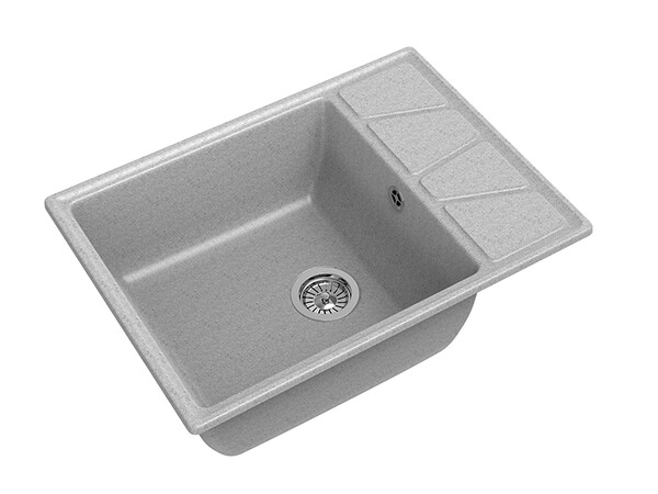 Мойка для кухни GranFest Композит VERTEX 680L чаша+крыло 680*500мм (V-680L серый)