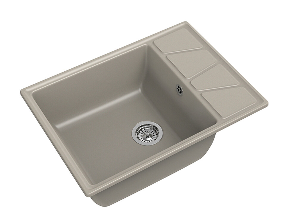 Мойка для кухни GranFest Композит VERTEX 680L чаша+крыло 680*500мм (V-680L топаз)