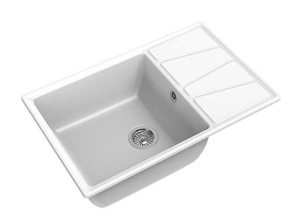 Мойка для кухни GranFest Композит VERTEX 780L чаша+крыло 780*500мм (V-780L иней)