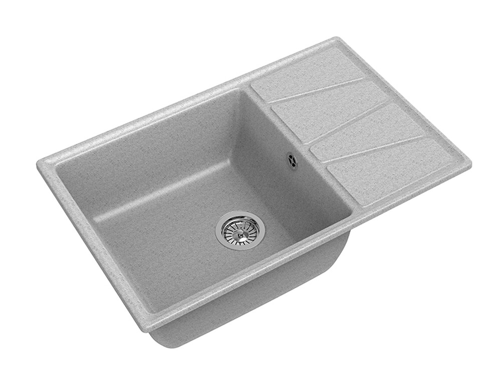Мойка для кухни GranFest Композит VERTEX 780L чаша+крыло 780*500мм (V-780L серый)