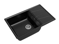 Мойка для кухни GranFest Композит VERTEX 780L чаша+крыло 780*500мм (V-780L черный)