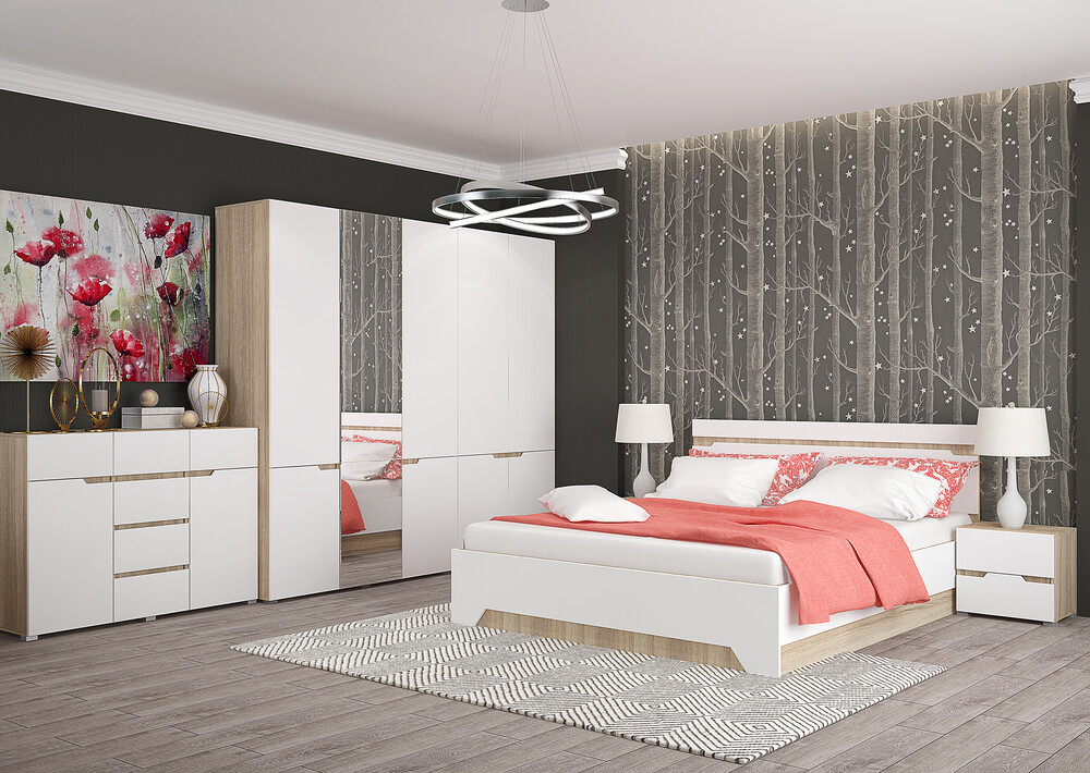 ФАСАД Спальня Анталия (белый) (2 места)