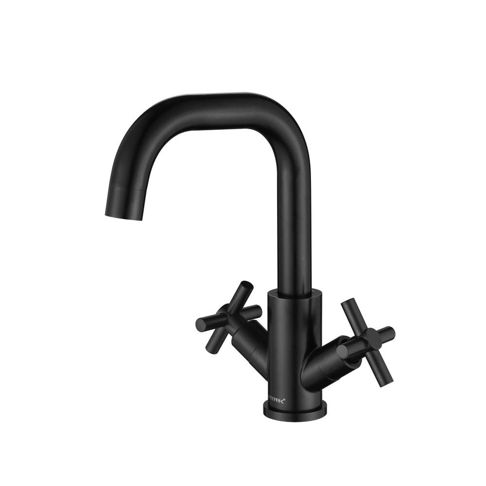 FS8402Н Смеситель Кухня Fmark 1/2 м/к, Крест, Чёрный