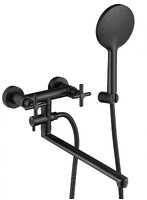 FS8424Н Смеситель Ванна Fmark 1/2 м/к, Крест, Чёрный