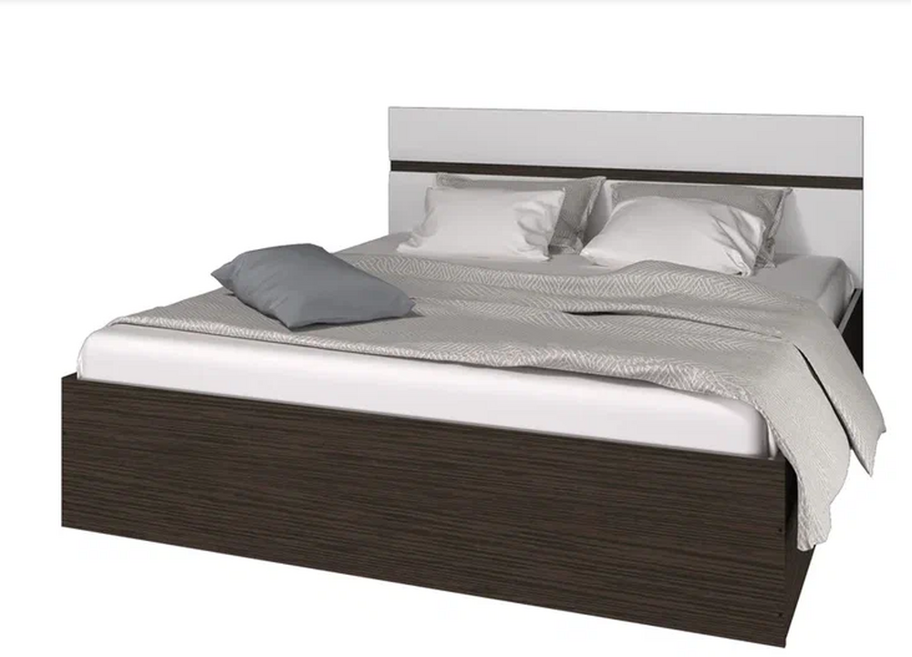 КОРПУС Кровать 1,6м "Ненси" (венге) БЕЗ НАСТИЛА  (3 места)