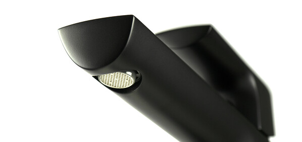 LM7209BL Ursus Смеситель для умывальника высокий монолитный, lдонный клапан Click/Clack, черный LEMARK