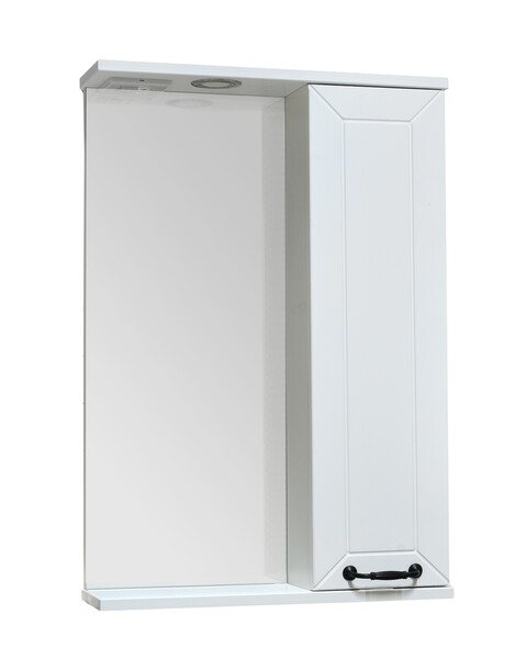Зеркало-шкаф SANTREK HOME "Вегас-С 50" (Белый софт) с подсветкой 500х757х150