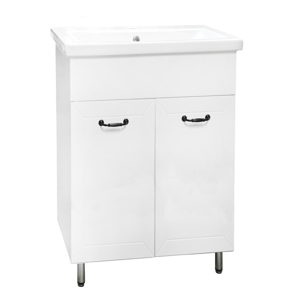 Подстолье SANTREK HOME "Вегас-50" (Белый софт)  2 двери под умывальник "Como-50" 465х800х380