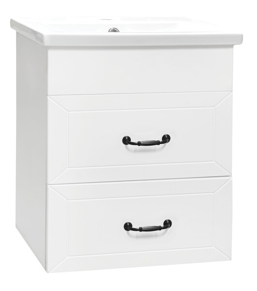 Подстолье подвесное SANTREK HOME "Вегас-60" (Белый софт) 2 ящика под умывальник "Como-60" 565*500*430*