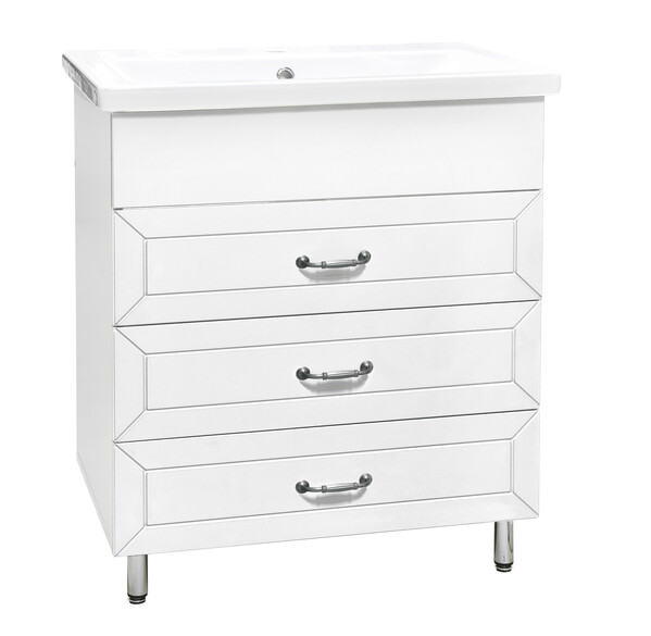 Подстолье SANTREK HOME "Вегас-70" (Белый софт) 3 ящика под умывальник "Como-70" 657х800х430*