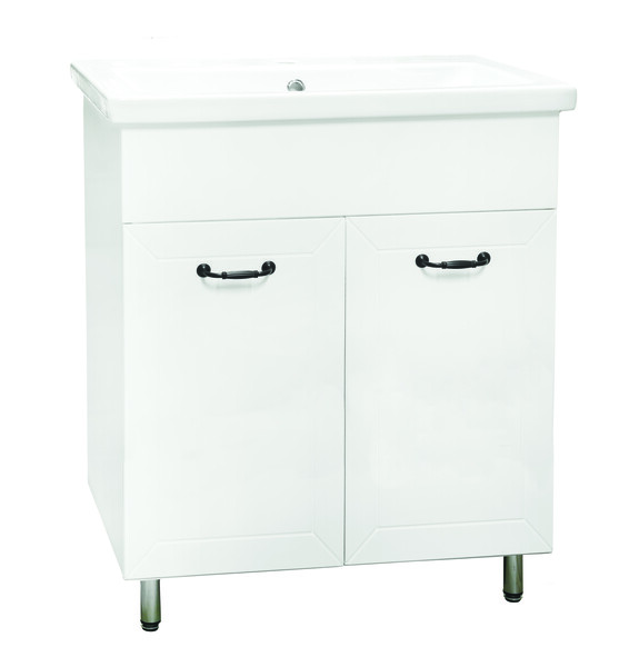 Подстолье SANTREK HOME "Вегас-80" (Белый софт) 2 двери под умывальник "Como-80" 765*800*430*