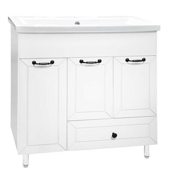 Подстолье SANTREK HOME "Вегас-80" (Белый софт) 3 двери 1 ящик под умывальник "Como-80" 765*800*430*