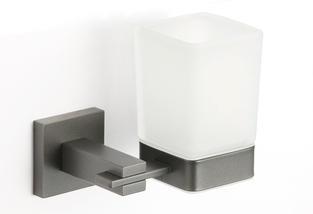 S-006558Q Стакан стеклянный с настенным держателем SAVOL