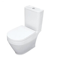 Унитаз-компакт "Бари" SLIM БЕЗОБОДКОВЫЙ Белый (сид.дюро М-лифт, 2-ж реж., прям вып ) КЕРАМИН 463497