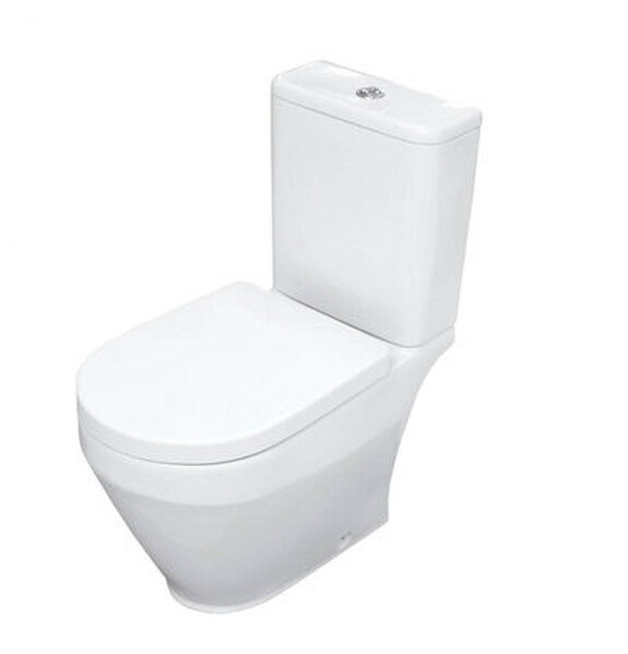 Унитаз-компакт "Бари" SLIM БЕЗОБОДКОВЫЙ Белый (сид.дюро М-лифт, 2-ж реж., прям вып ) КЕРАМИН 463497