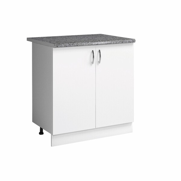 Рабочий стол 80 цвет Белый столешница Гранит SANTREK HOME (ЛДСП)