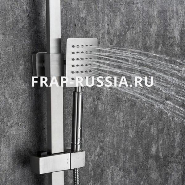 24802 Душевая система Frap d-35 с верхним душем НЕРЖАВЕЙКА