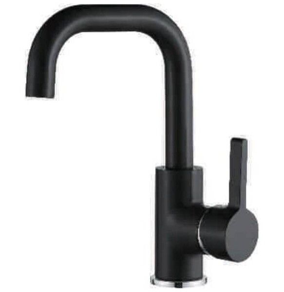 1099B Смеситель Тюльпан LEDEME d35 на гайке (черный)