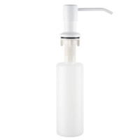 405 Н/L Дозатор LEDEME для жидкого мыла ВРЕЗНОЙ 240мл (БЕЛЫЙ+пластик) *