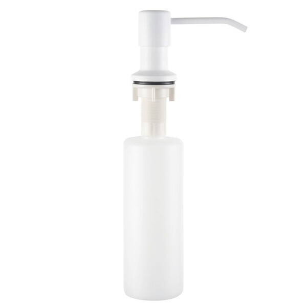 405 Н/L Дозатор LEDEME для жидкого мыла ВРЕЗНОЙ 400мл (БЕЛЫЙ+пластик) *