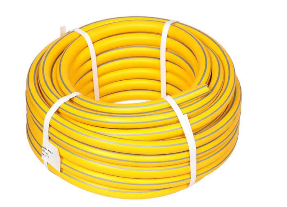 Шланг поливочный резин. армир. 3-х слойный термопластичный 1/2" (25м) Sunny Flex (желтый) г.Волжский