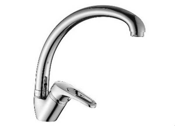 DR21021 Смеситель одноручный для кухни с высоким поворотным изливом, хром DECOROOM