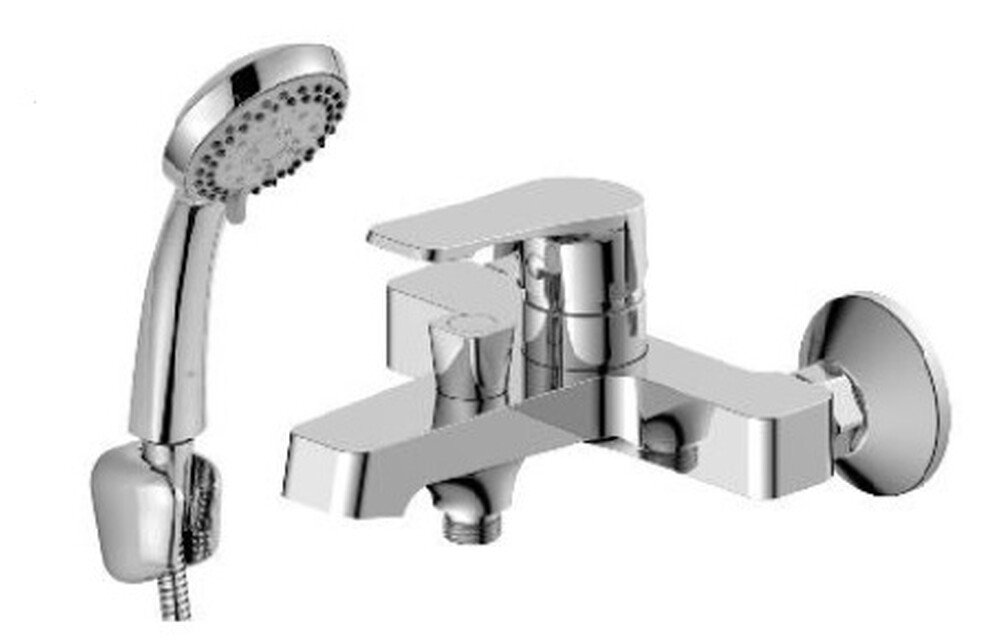 DR23036 Смеситель одноручный для ванны с коротким изливом, хром DECOROOM