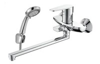DR72043 Смеситель одноручный универсальный с поворотным изливом 35см, хром DECOROOM