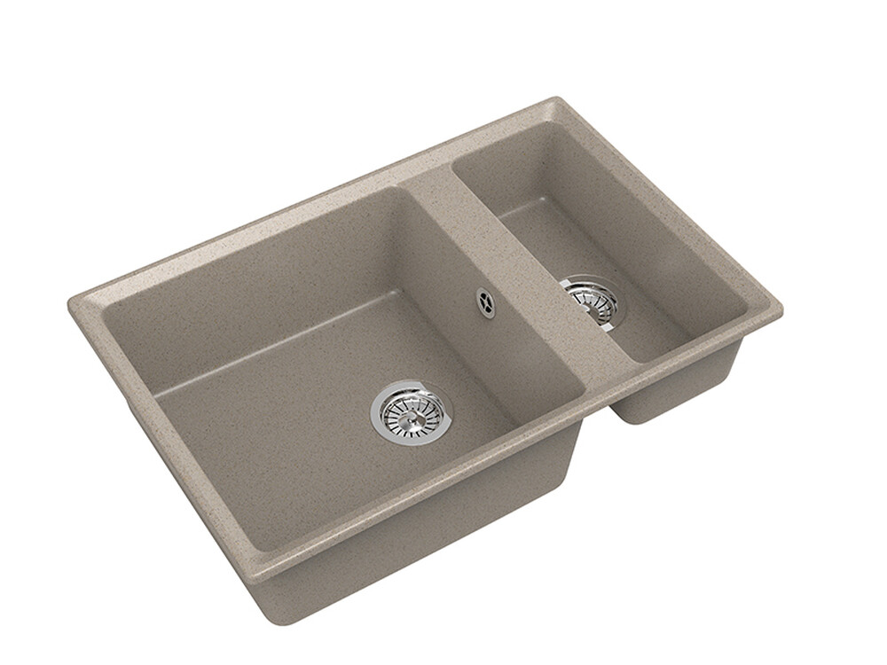 Мойка для кухни GranFest Композит LEVEL 760K 1,5 чаши 760*500 мм (LV-760K песочный)