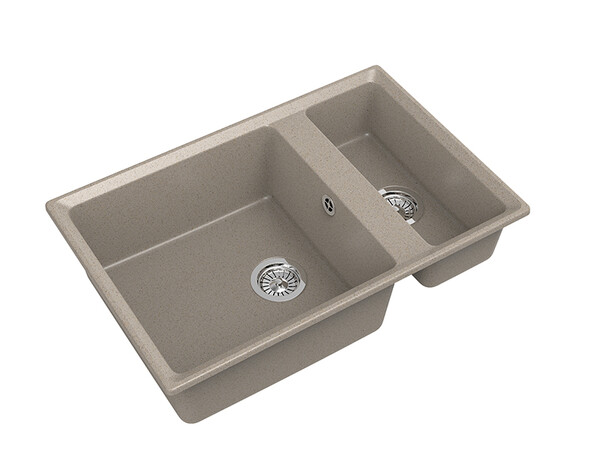 Мойка для кухни GranFest Композит LEVEL 760K 1,5 чаши 760*500 мм (LV-760K песочный)