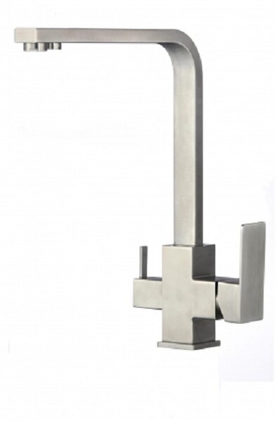 FS0362 Смеситель Кухня Fmark шар. под фильтр питьевой воды, Сатин 