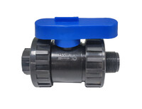 Кран ПНД шаровый переходной 1/2" - 3/4" г/ш PN16 (Россия)