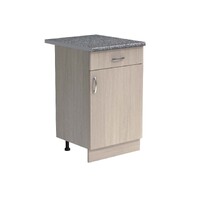 Рабочий стол 50 цвет Ясень шимо светлый (1 ящик) столешница Гранит SANTREK HOME (ЛДСП)