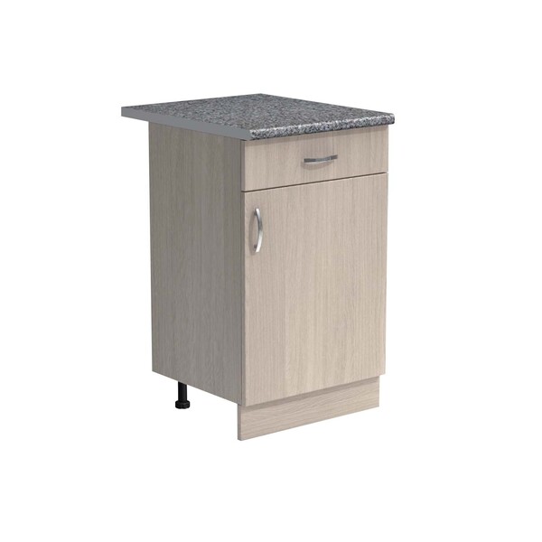 Рабочий стол 50 цвет Ясень шимо светлый (1 ящик) столешница Гранит SANTREK HOME (ЛДСП)