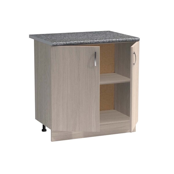 Рабочий стол 80 цвет Ясень шимо светлый столешница Гранит SANTREK HOME (ЛДСП)